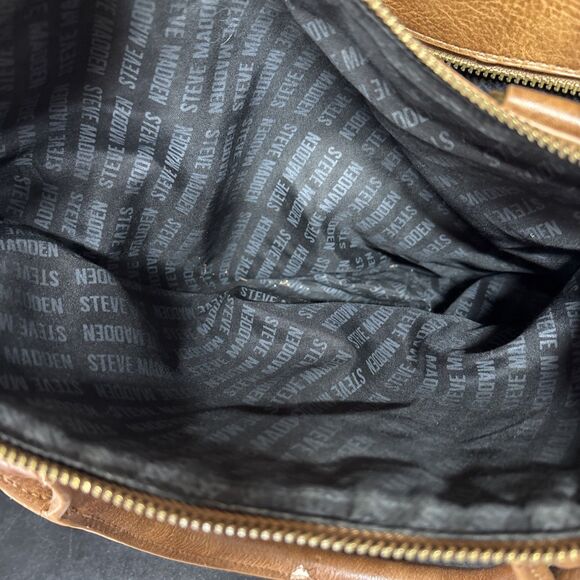 STEVE MADDEN Brown Vegan Satchel Bag - Picture 12 of 13